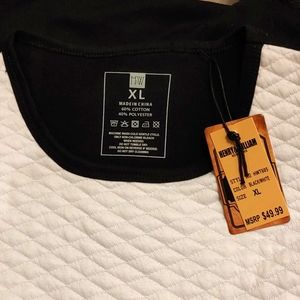 H&W NY Quilted Zipper tee sz XL NWT